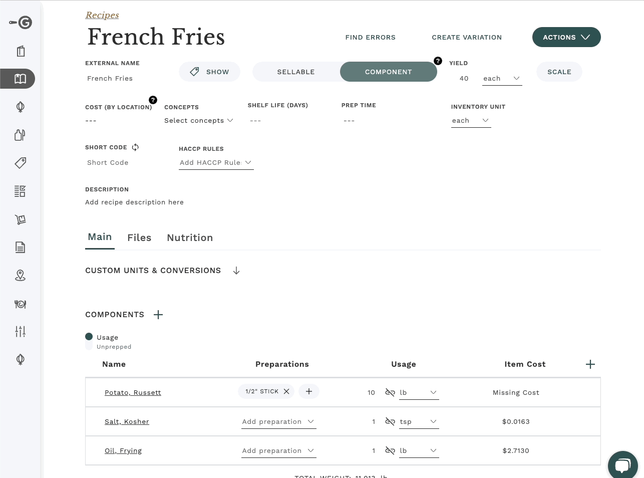 Accounting for Fat Absorption in Deep Fat Frying